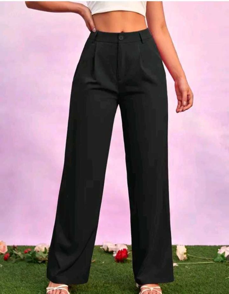 Elegant Black Wide Leg Trousers..✨