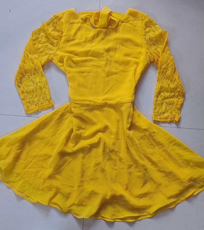 Kazo Yellow Mini Dress