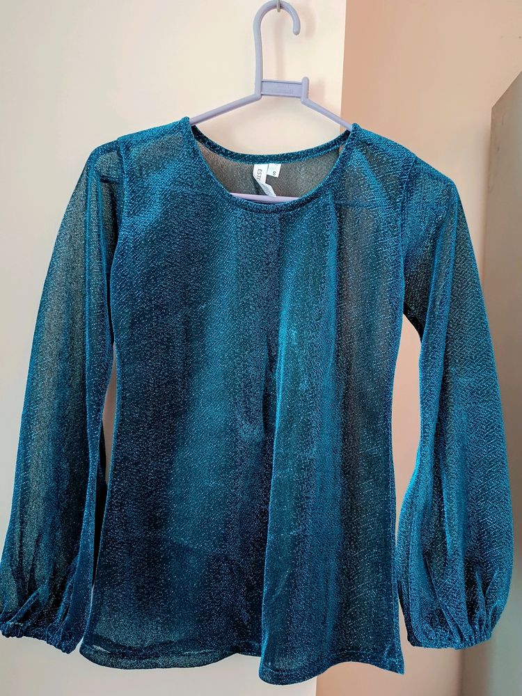 I'm Selling a Sheer Shimmer Blue Top