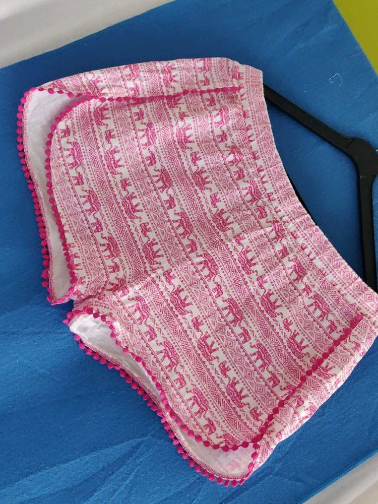 Pink Elephant Print Skirt