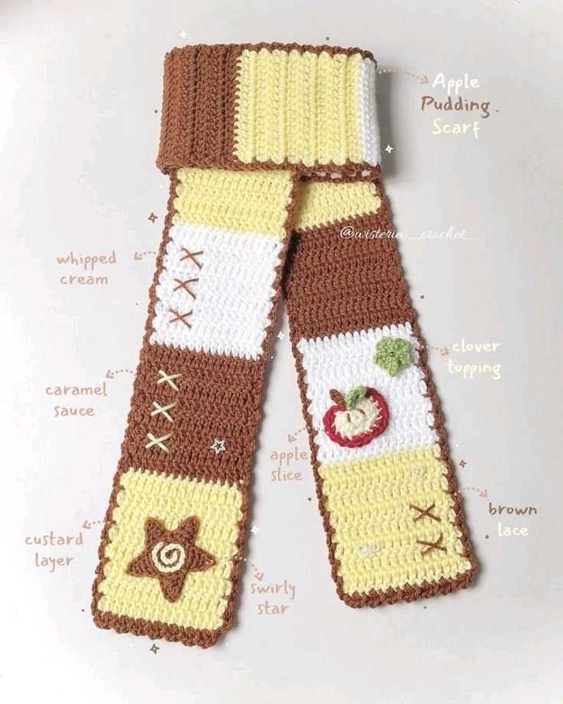 Handmade Apple Pudding Scarf