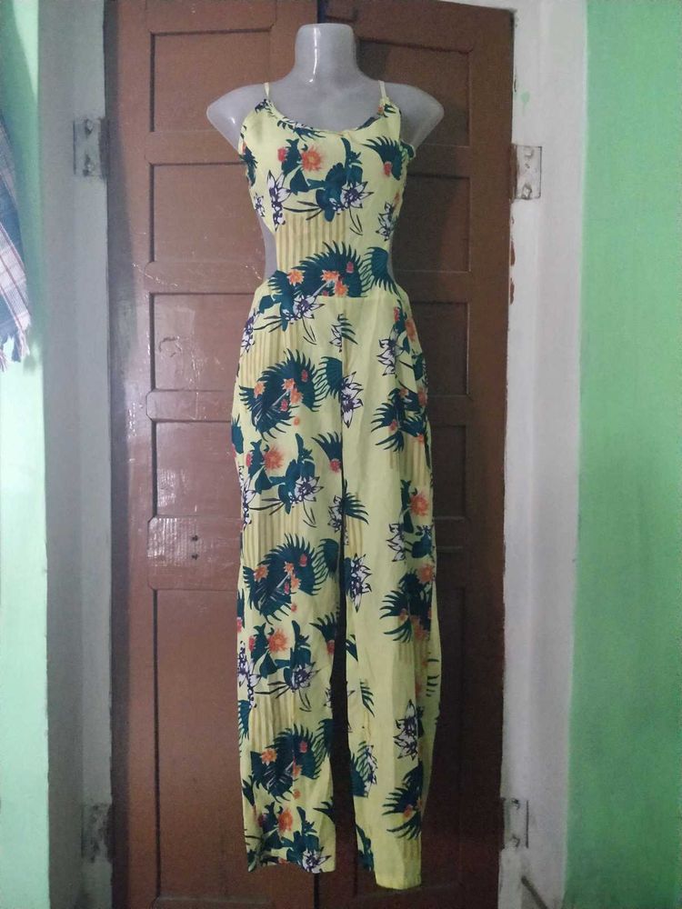 Chic Floral Print jumpsuit Set