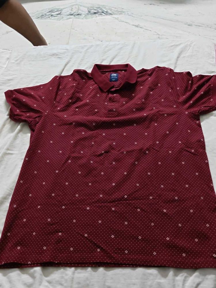 Men's Maroon Polo T-Shirt