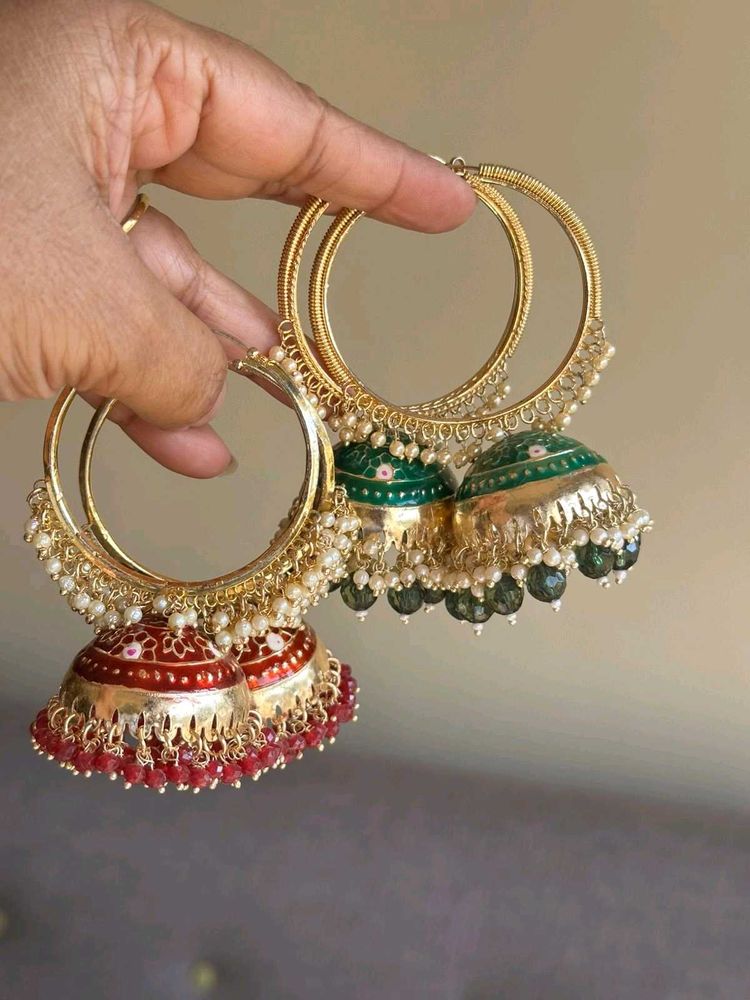 Stunning Jhumka Hoop Earrings