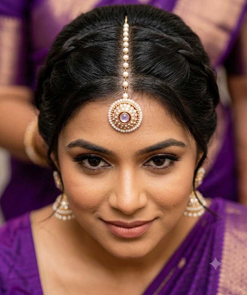 Exquisite Pearl &amp; Stone Maang Tikka