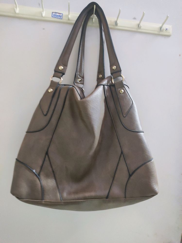Classic Taupe Shoulder Bag