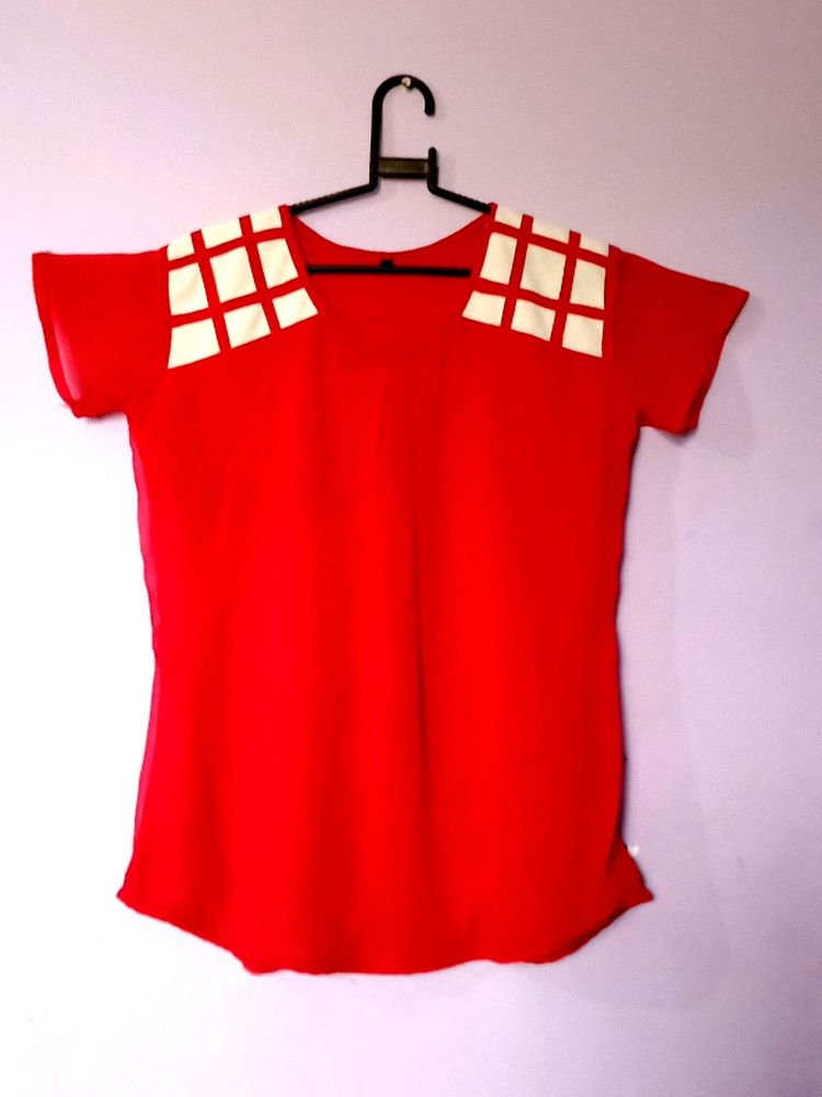 Women's Top(RED XXL)