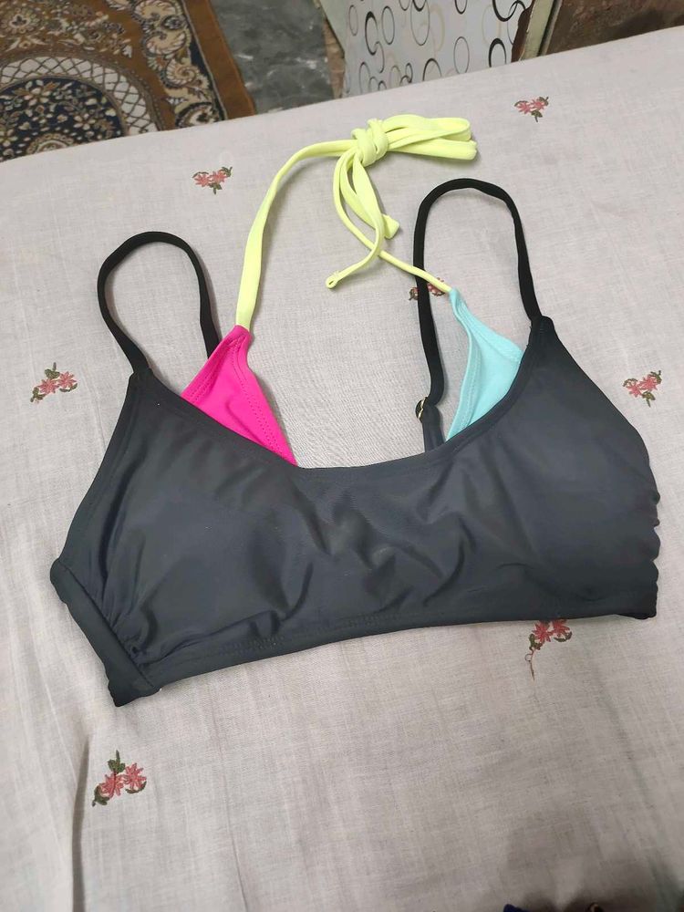 Colorblock Bikini Top