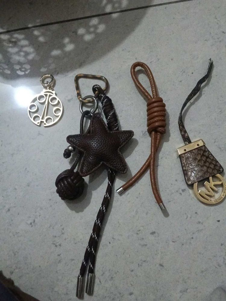 Designer &amp; Novelty Keychains Set 4 piece bag charm