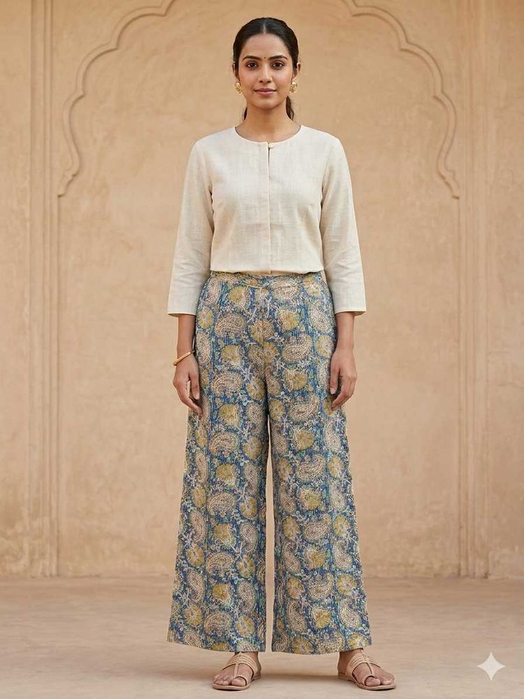 Boho Paisley Print Palazzo Pants