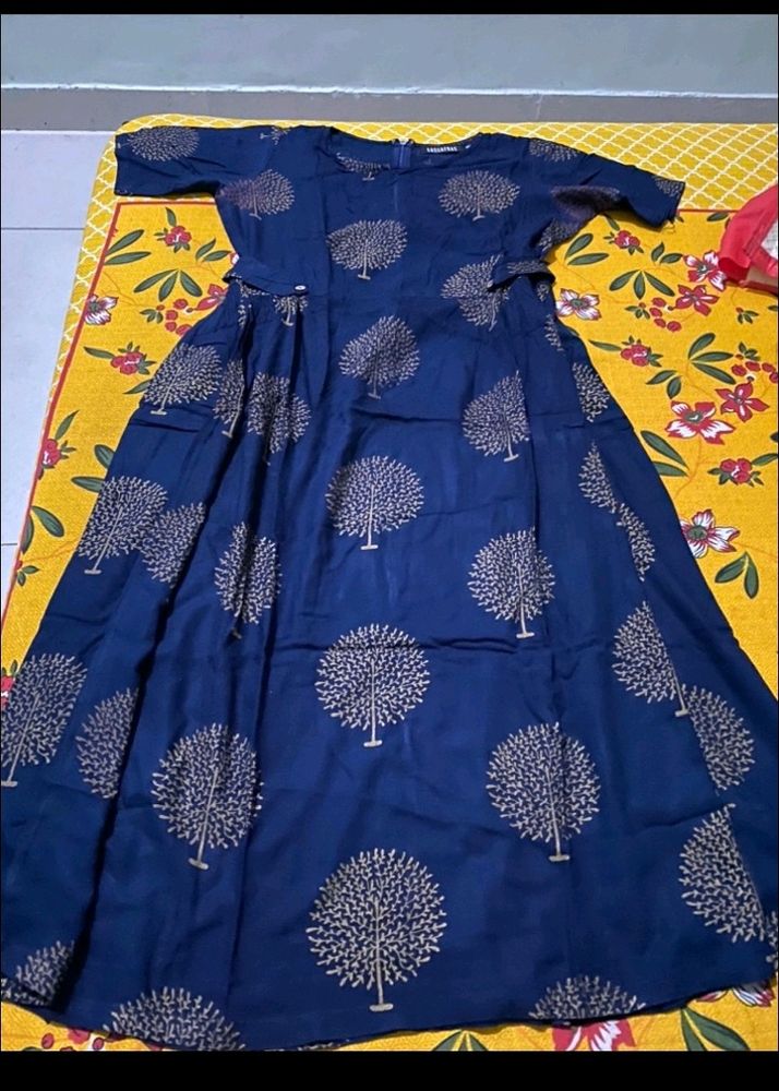 Kurta,Xl, Blue,No Damages