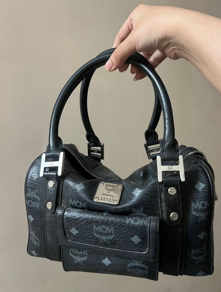 MCM Monogram Boston Bag