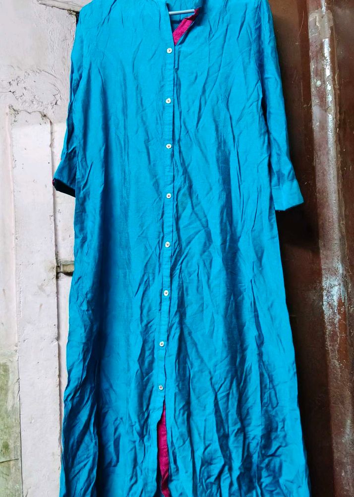 Blue Full Length Kurta XL