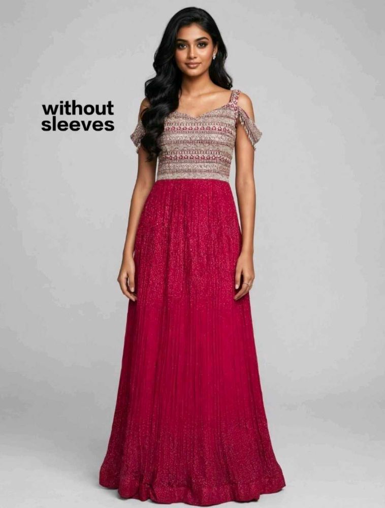 Stunning Embellished Cold-Shoulder Gown