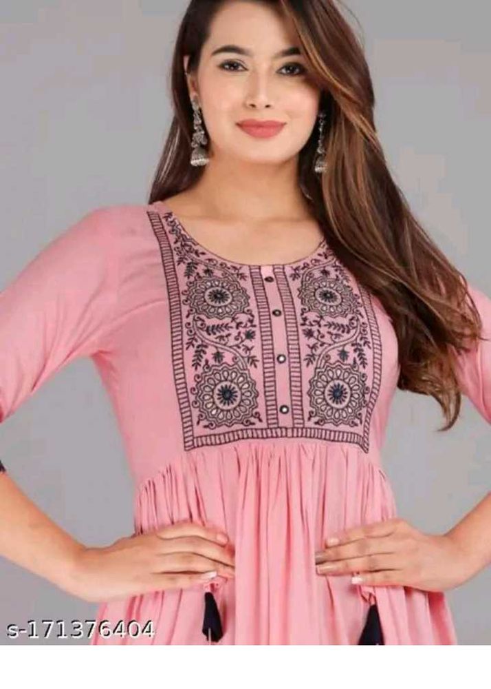 Pink Embroidered Kurta