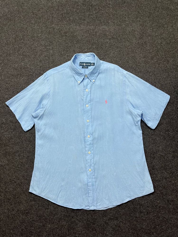 Light Blue Short Sleeve Button-Up Shirt
