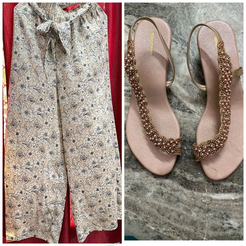 Plazo And Heels Combo