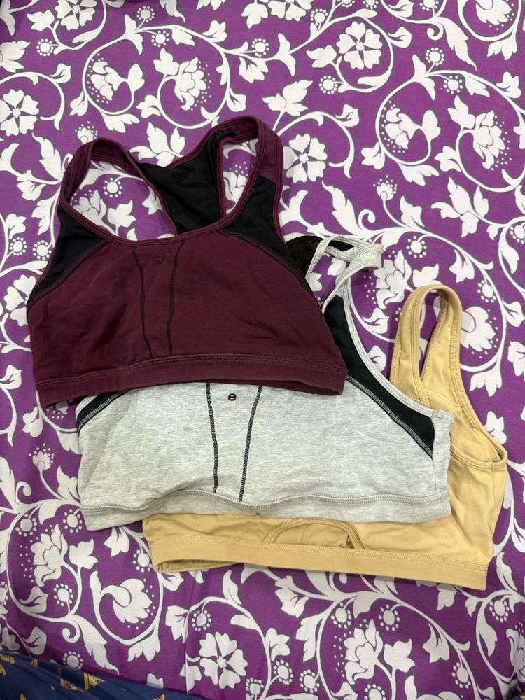 Set of 3 sports and training bras by Enamor