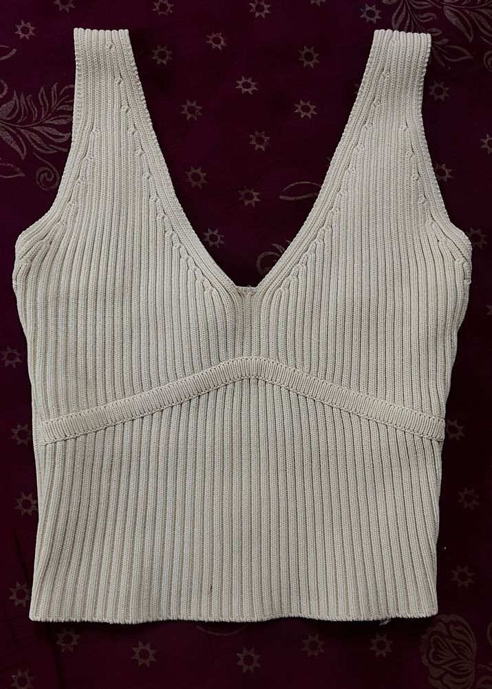Ribbed V-Neck Tank Top