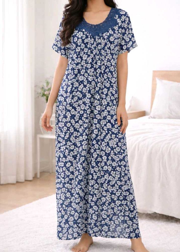 Floral Print Maxi Nightgown