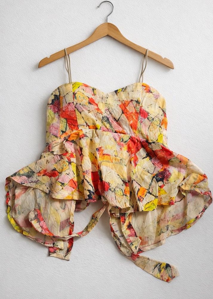 Vibrant Floral Print Top