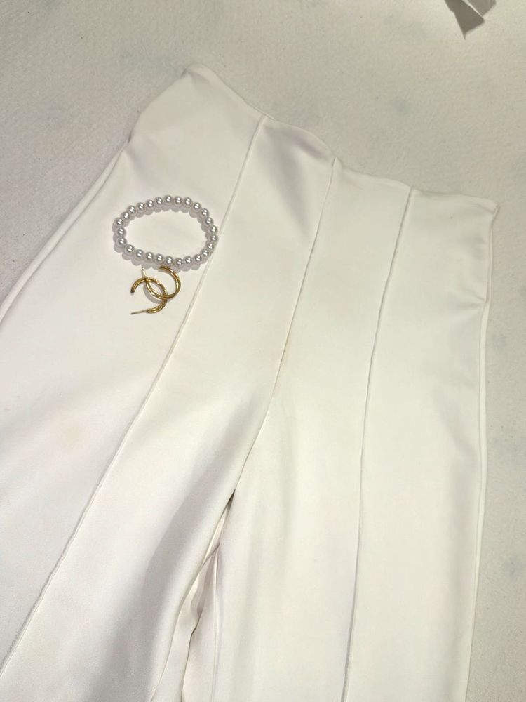White Flared Pants