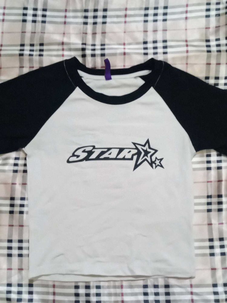 Retro "Star" Graphic Baseball Tee