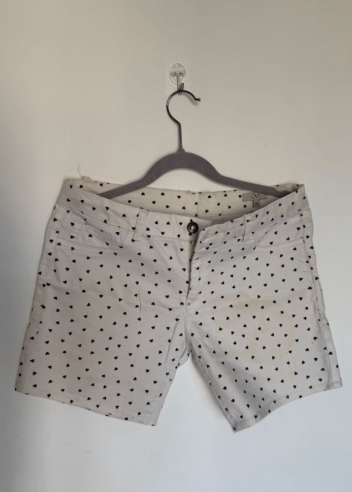 Cute Heart Print Shorts