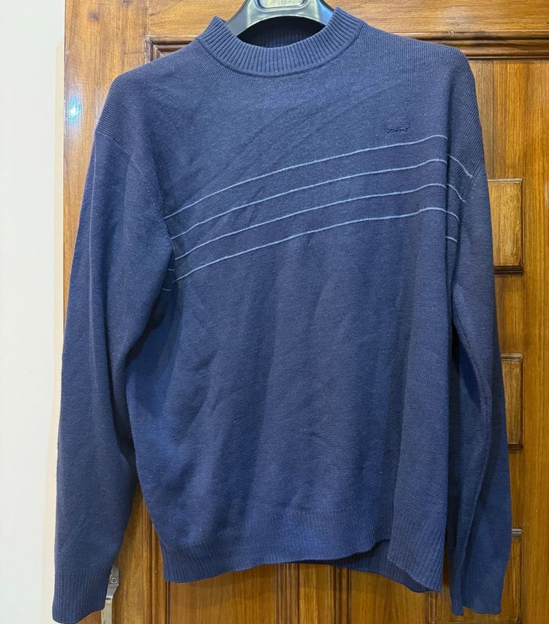 Men's Navy Blue Striped Sweater