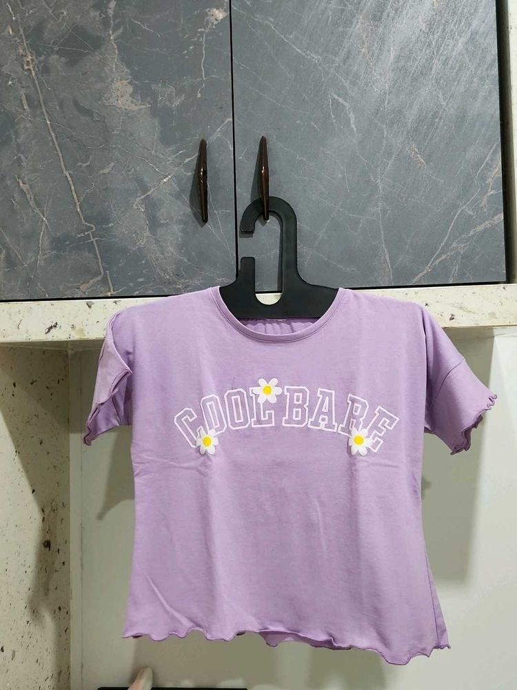 Cute Purple Graphic T-Shirt