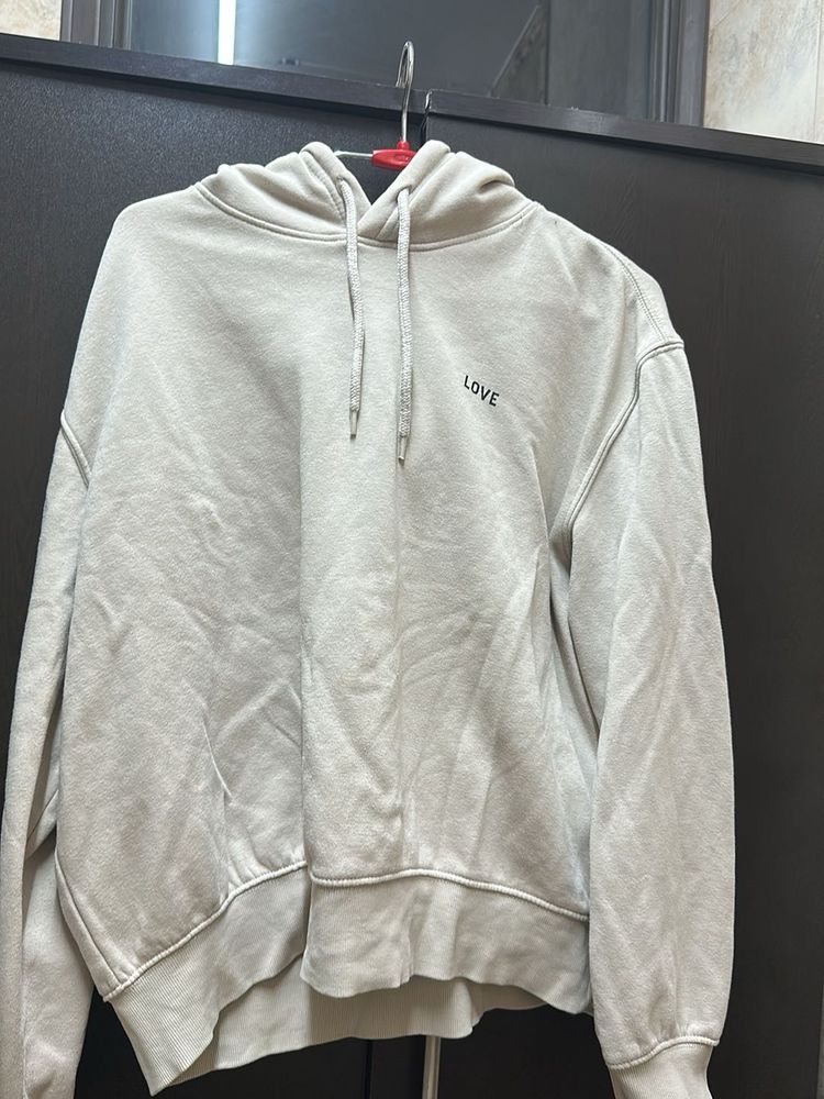 H&amp;M Cozy Grey "Love" Hoodie