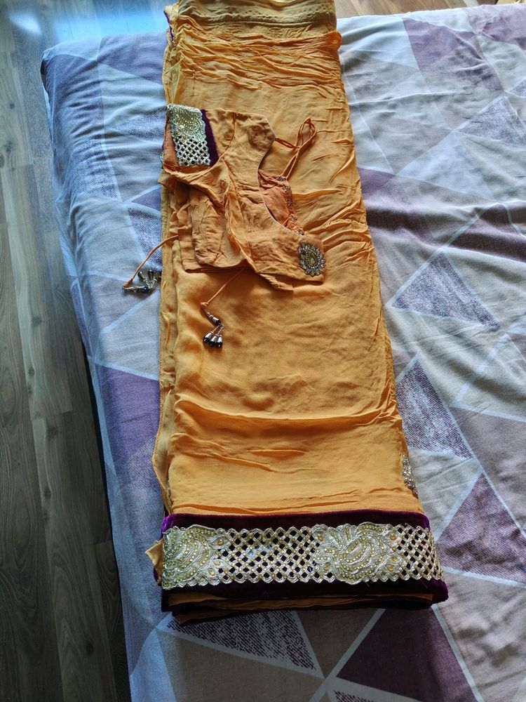 Saree In Heavy Border