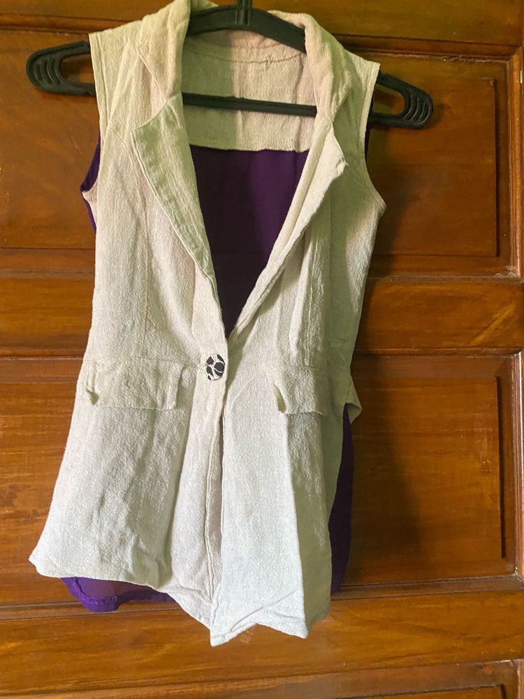 Sleeveless Blazer Vest