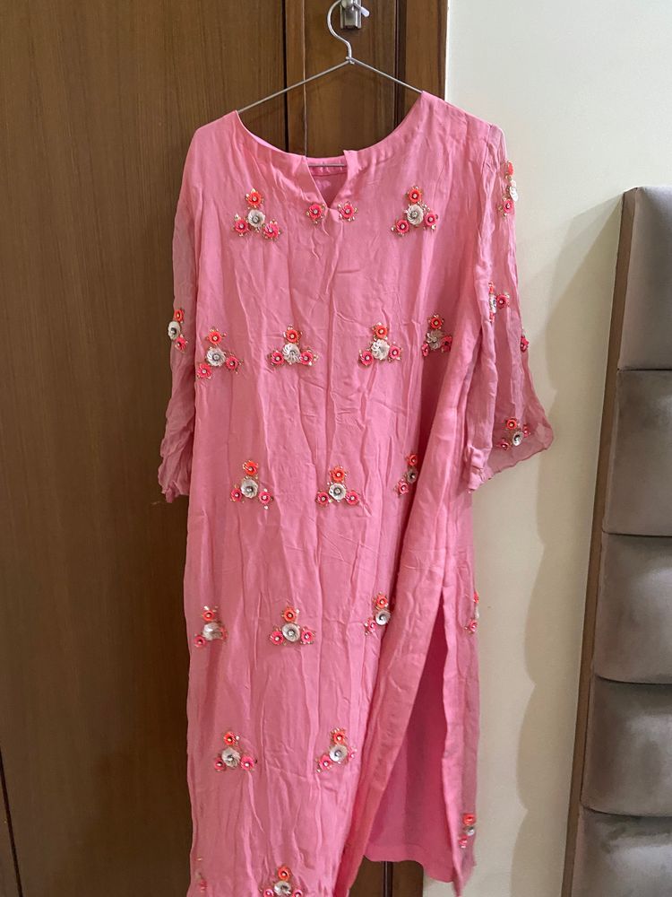 Pink Geogeatte Boutique Piece With Palazzo