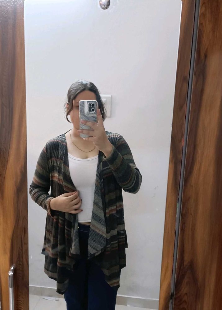 Striped Knit Cardigan