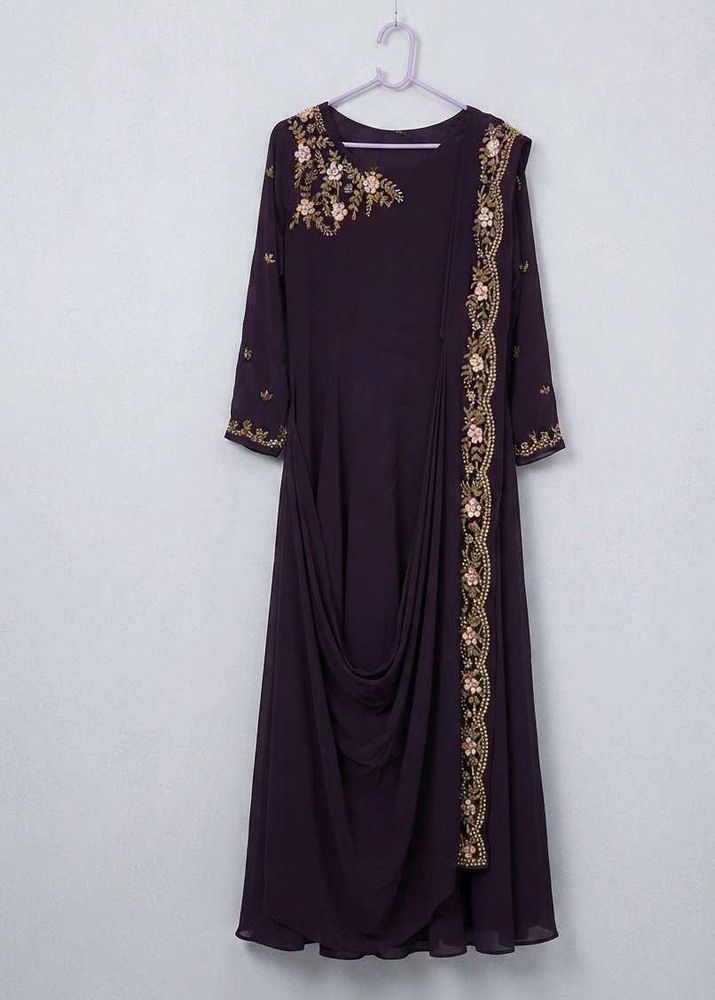 Elegant Embroidered Anarkali Gown