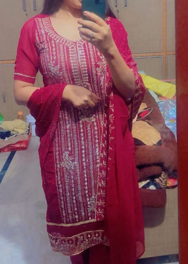 pant style suit with duppata