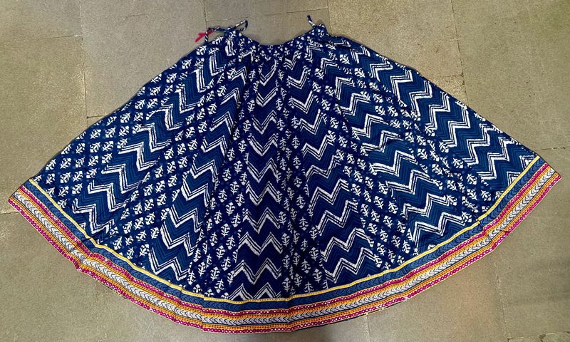Navratri Special Jaipuri Cotton Umbrella Long Skir
