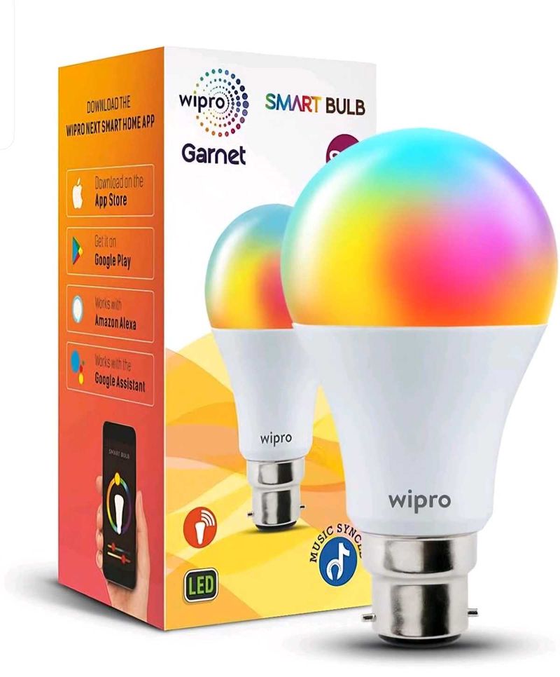 Wipro Garnet 9W WiFi Smart LED Bulb with Music Syn