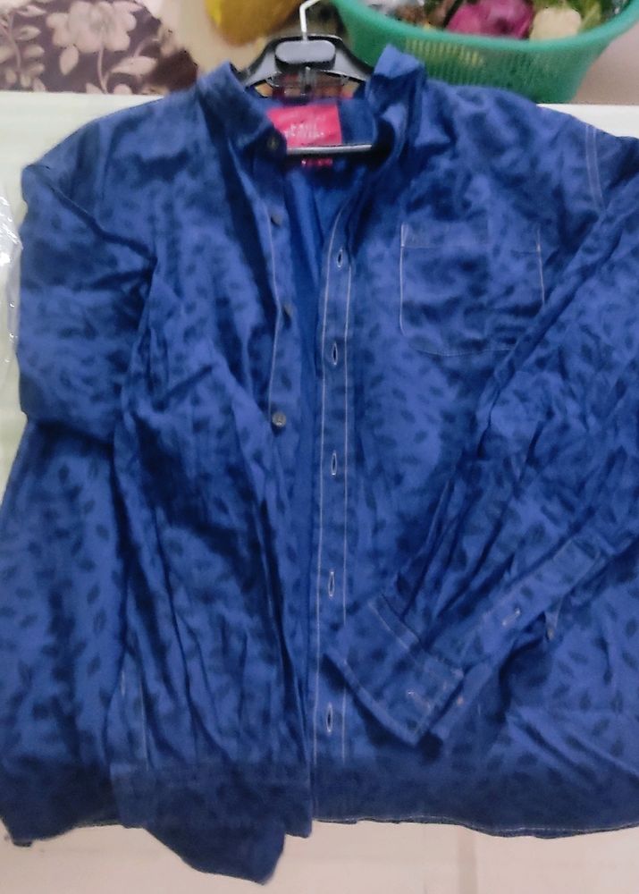 Stylish Blue Shirt 42" For Men