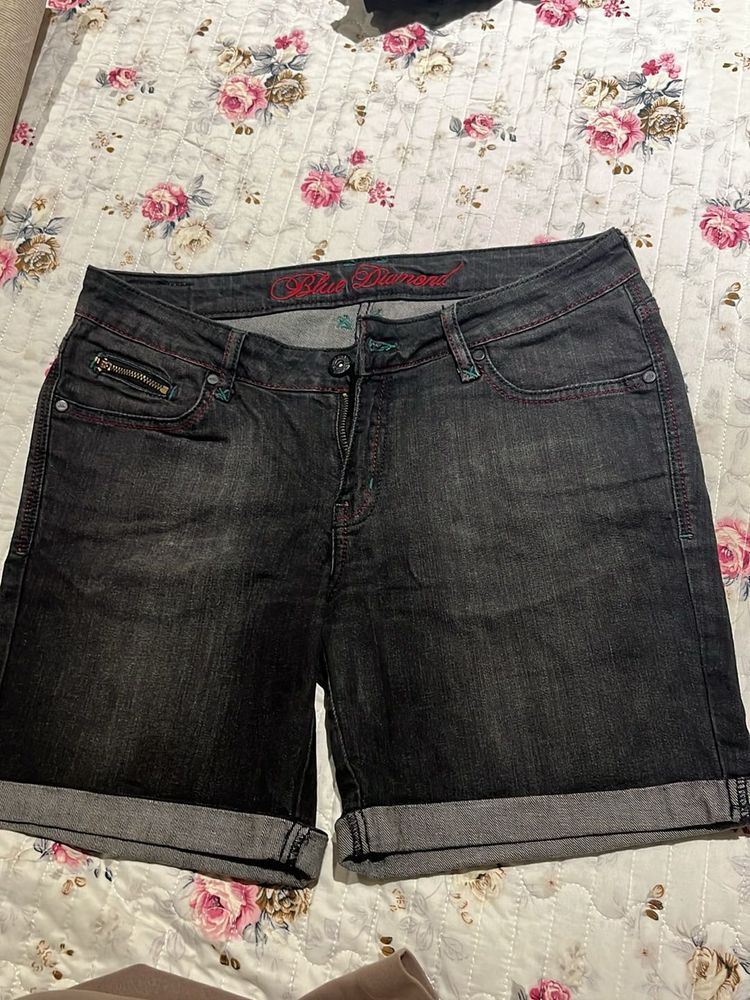Blue Diamond Denim Shorts