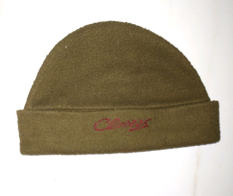 Vintage Olive Green Beanie Hat