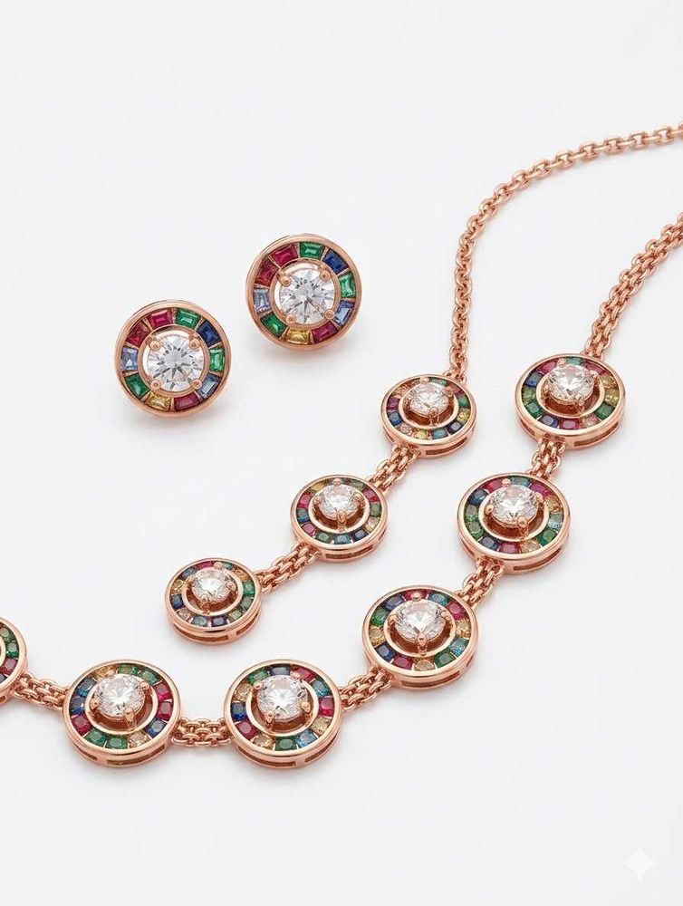 Stunning Gemstone &amp; Diamond Jewelry Set