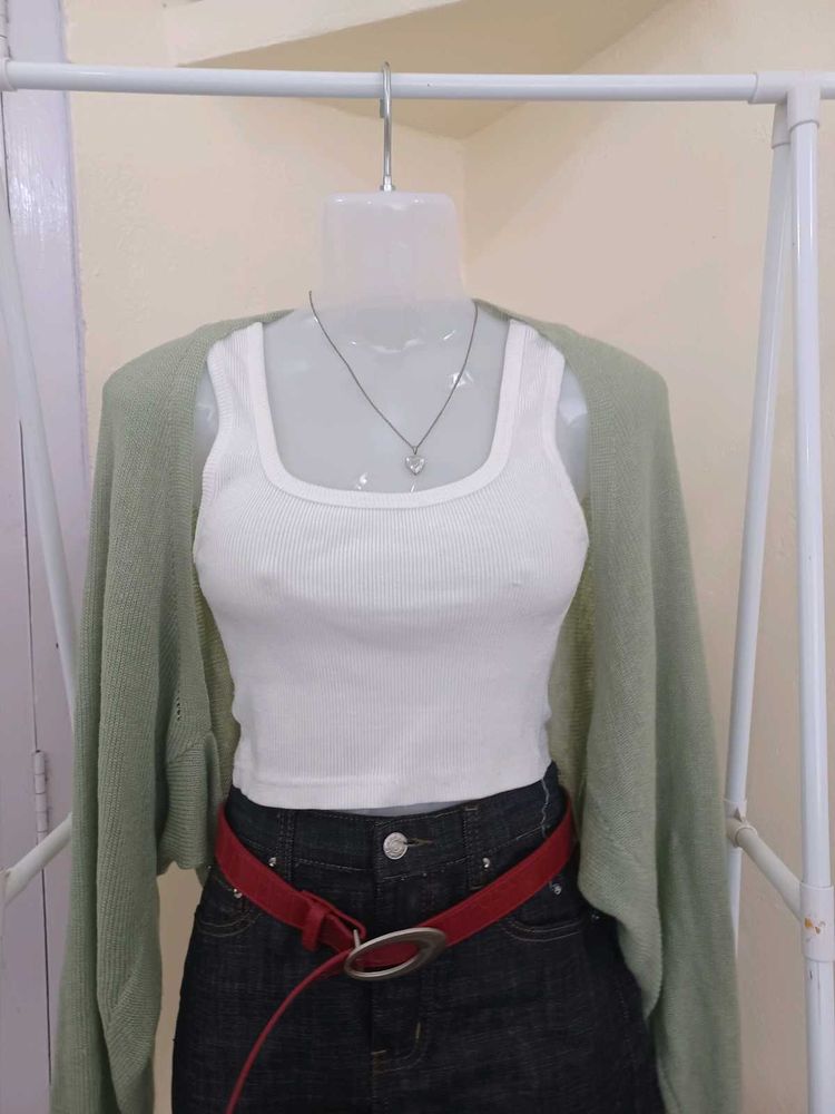Light Green Bolero Cardigan