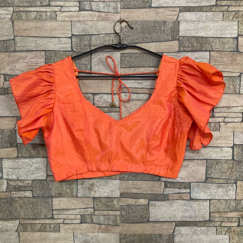 Vibrant Orange Blouse fix price
