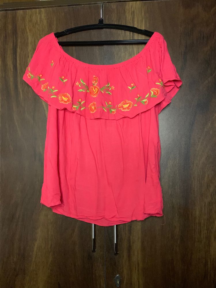 Pink XL Top/ Off Shoulder