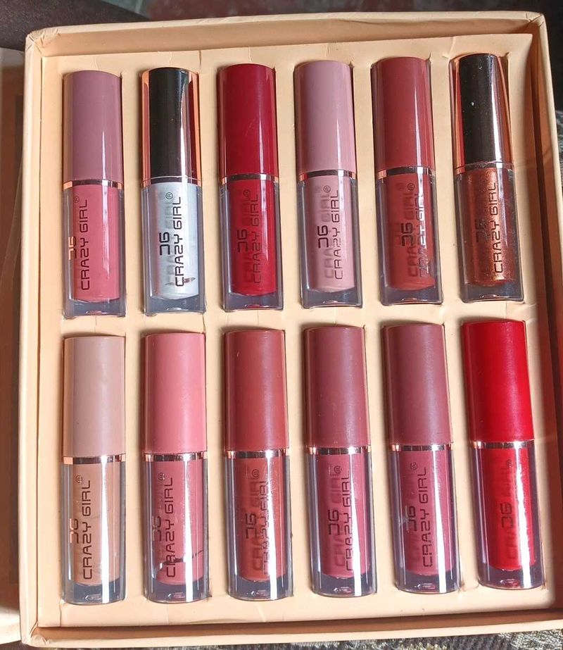 Crazy Girl Liquid Lipstick Set of 12