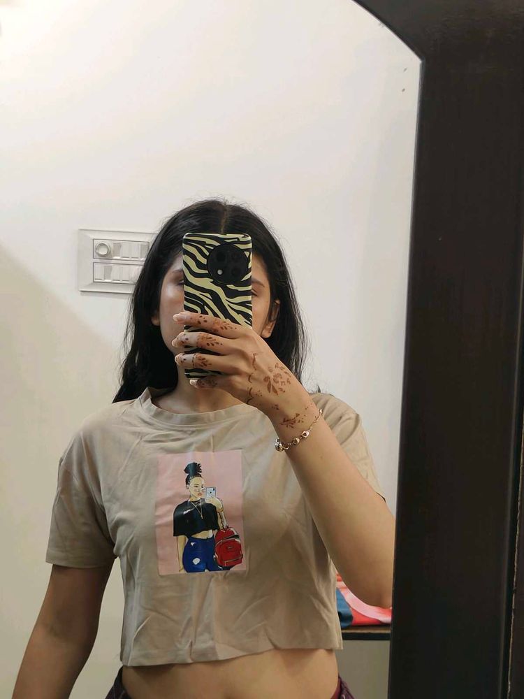 set of 2 crop boxy fit tee