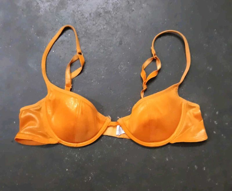 Orange Padded Bra
