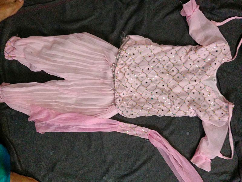 Beautiful Pink Sequined Kurta Set 3 to 4.5 years